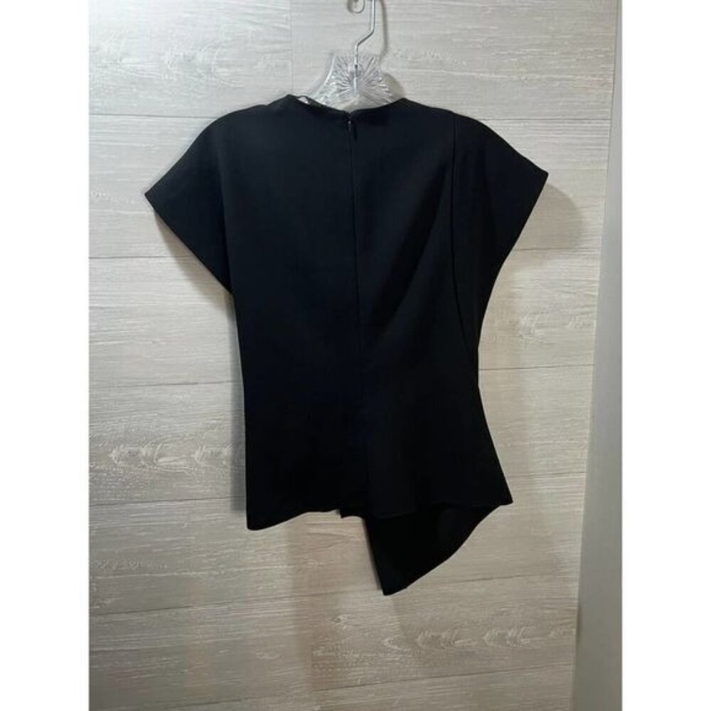 ZARA Women's V Neck Cap Sleeve Twist Front Blouse Small - Picture 4 of 7